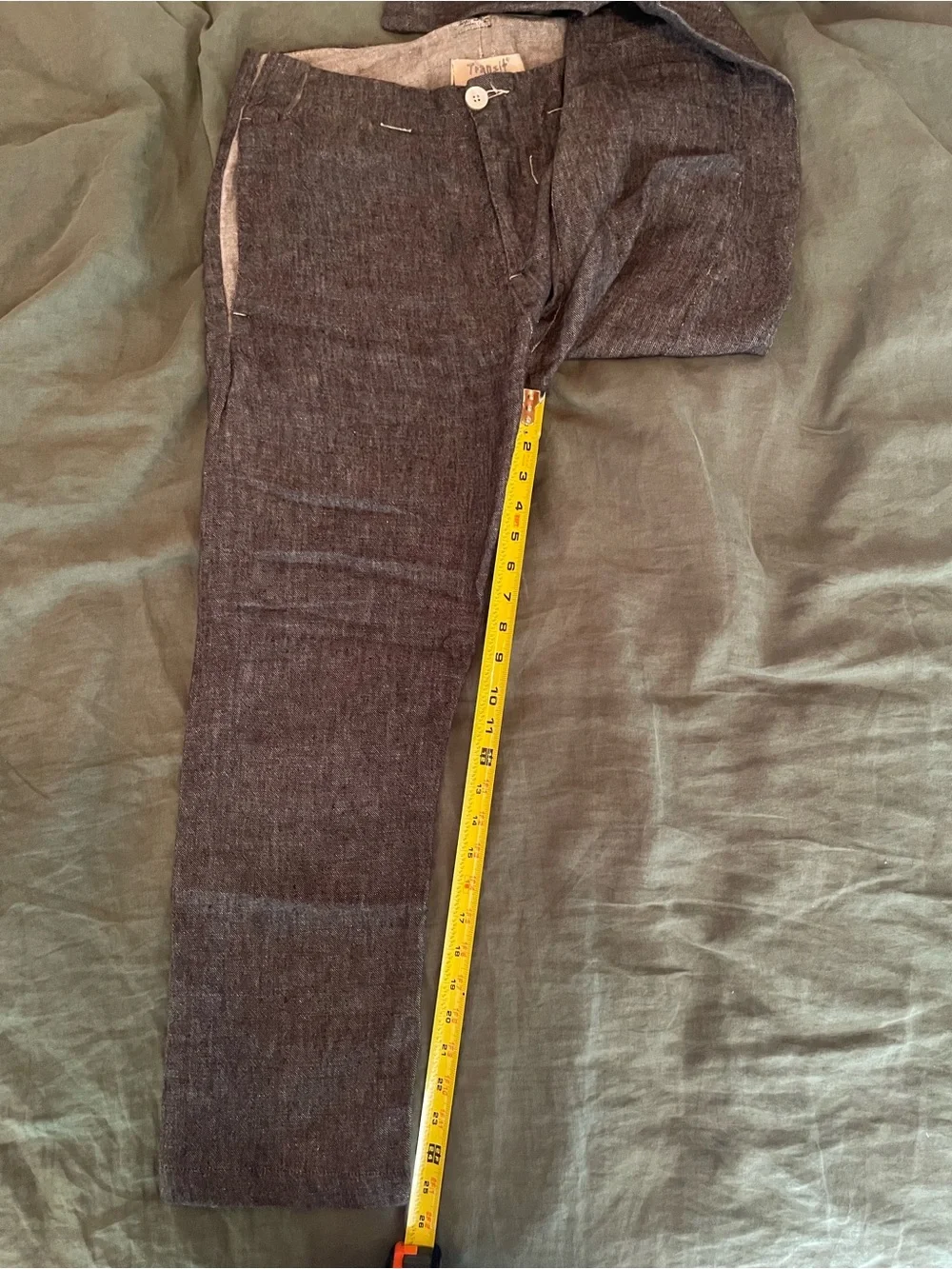 Transit Linen Pants in Heathered Gray